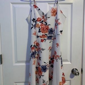 white floral dress